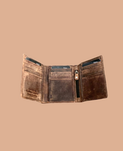 Load image into Gallery viewer, SEDONA® Buffalo Leather Trifold Wallet with Zippers
