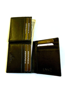 SEDONA-Double Billfold Money Clip Wallet/Two Metal Clips/12 Credit Card  Slots