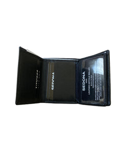 Trifold Wallet with Center Flap