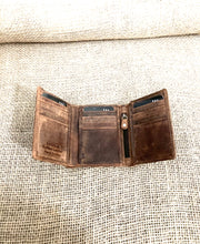 Load image into Gallery viewer, SEDONA® Buffalo Leather Trifold Wallet with Zippers
