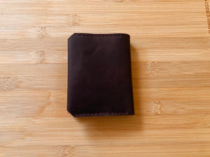 Vintage Leather Wallet with Snap Closure