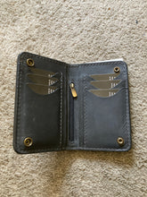 Load image into Gallery viewer, Vintage Cowhide Leather Bifold Wallet with Snap Closure
