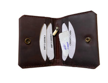 Load image into Gallery viewer, Vintage Leather Wallet with Snap Closure
